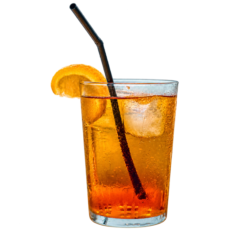 Vaso de té frío de limón sin fondo