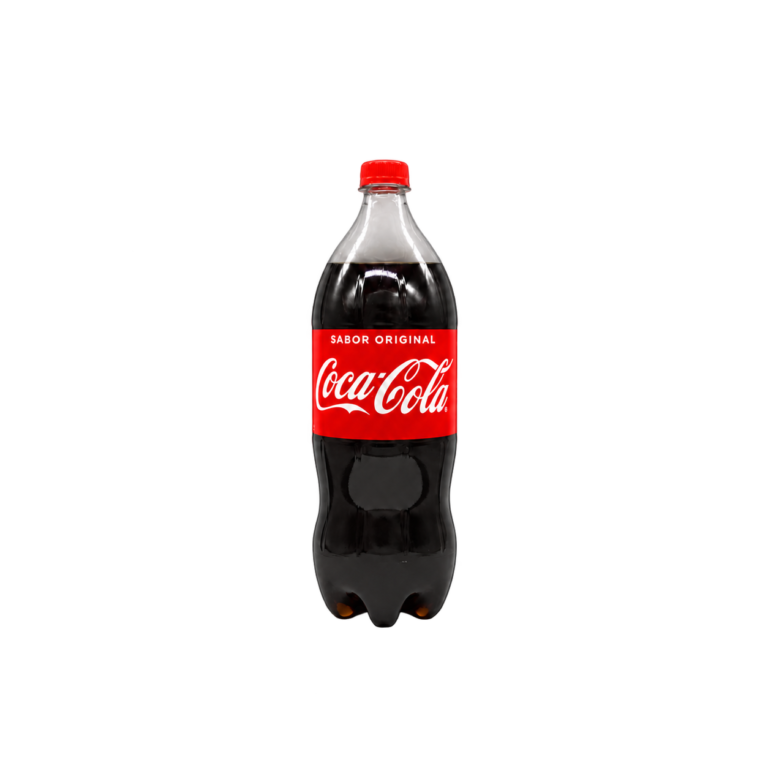 Botella completa de refresco Coca-Cola de 2 litros